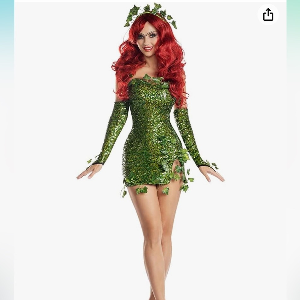 Poison Ivy costume Dress Set Size Medium